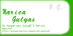 marica gulyas business card